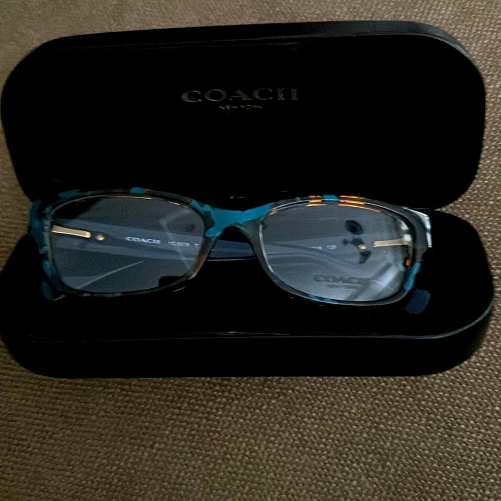 Coach Glasses with clear lenses.